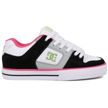 DC Pure - Leather Shoes for Women's - Black/Multi/White DC Pure - Leather Shoes for Women's - Black/Multi/White