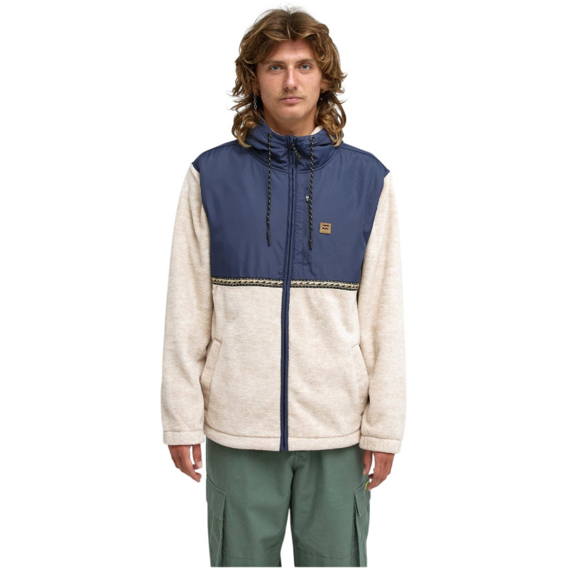 Billabong Boundary Lite Zip 2- Full-Zip Ανδρικό Φλίς με κουκούλα - Blue Graphite