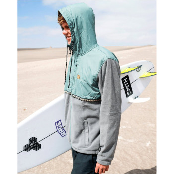 Billabong Boundary Lite Zip 2- Full-Zip Ανδρικό Φλίς με κουκούλα - Laurel Wreath