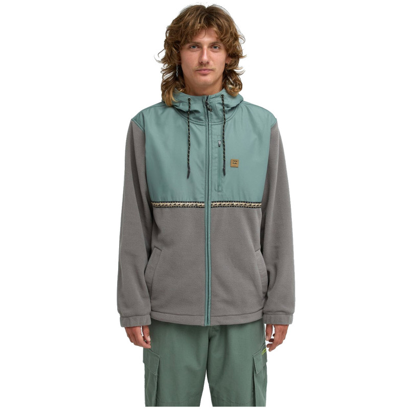 Billabong Boundary Lite Zip 2- Full-Zip Ανδρικό Φλίς με κουκούλα - Laurel Wreath