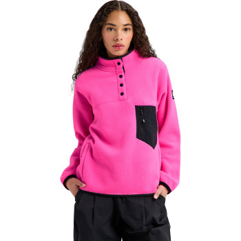 Burton Cinder Fleece Pullover - Γυναικείο Fleece - Shockwave Pink/True Black