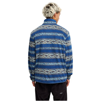 Quiksilver No Destination FZ Full Zip Fleece - Ανδρικό Fleece - Quik Life Stripe Dark Denim