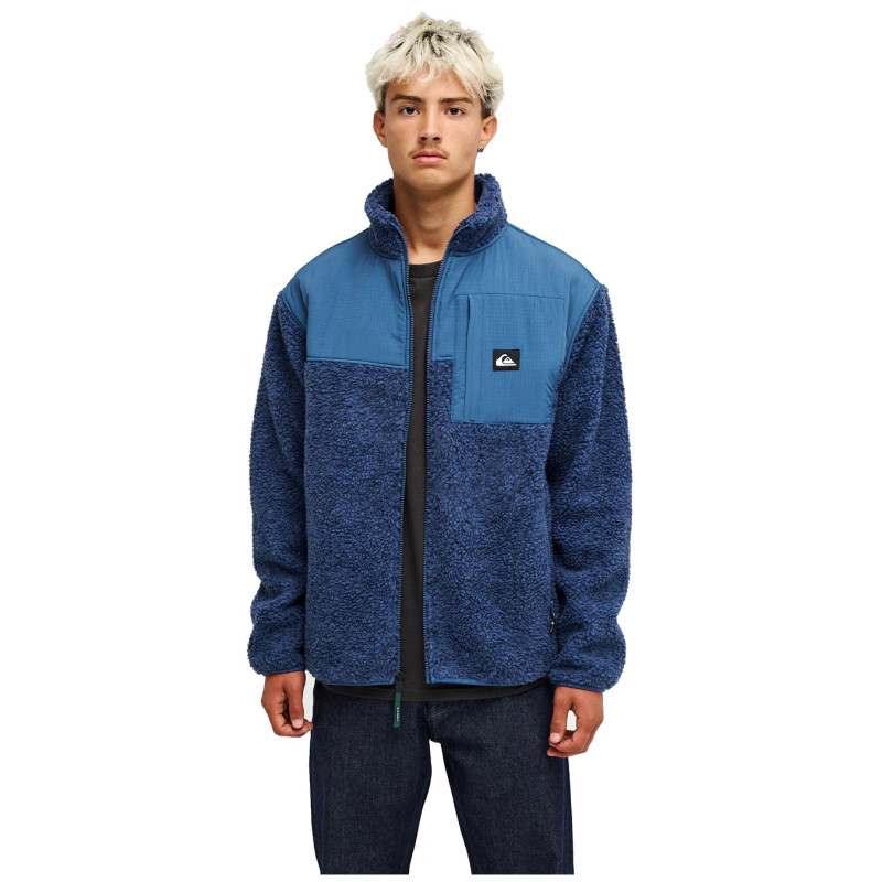 Quiksilver Shallow Water 2 - Ανδρικό Full Zip Sherpa Fleece - Dark Denimheather