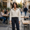 The North Face Women's Cragmont 1/2 Snap Fleece - Γυναικείο φλίς - White Dune/Desert Stone