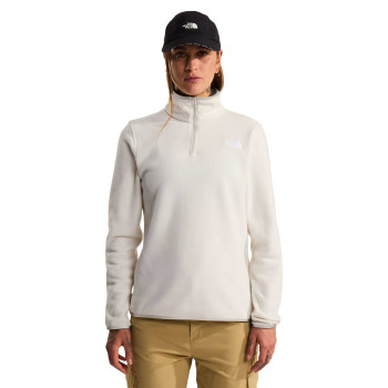 The North Face Women's Glacier 1/4 Zip Fleece - Γυναικεία μπλούζα φλίς - White Dune