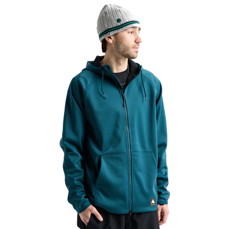 BURTON Crown Weatherproof 2 Full-Zip Fleece - Ανδρικό DWR τεχνικό φούτερ - Atlantic Teal