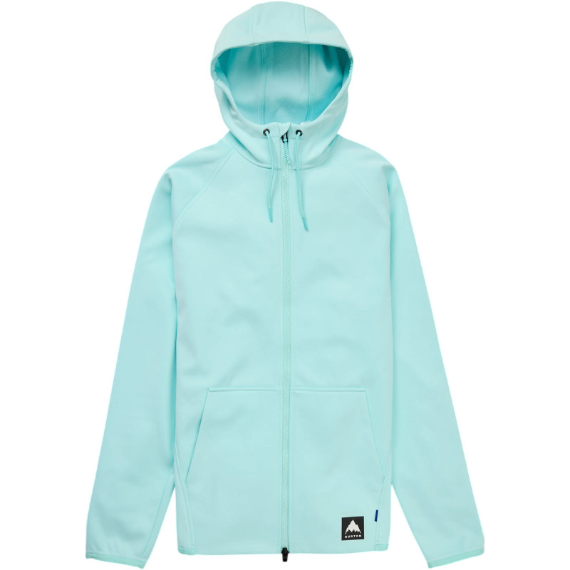 BURTON Crown Weatherproof 2 Full-Zip Fleece - Ανδρικό DWR τεχνικό φούτερ - Light Teal