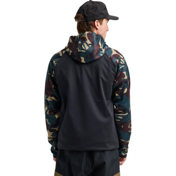 BURTON Crown Weatherproof Pullover Hoodie - Seersucker/True Black