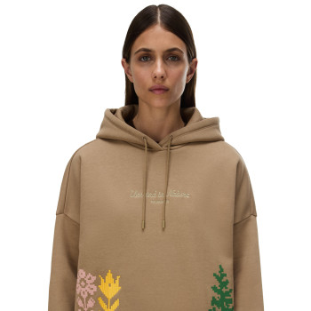 Napapijri Aral Hoodie - Γυναικείο φούτερ με κουκούλα - Beige Petrified Oak