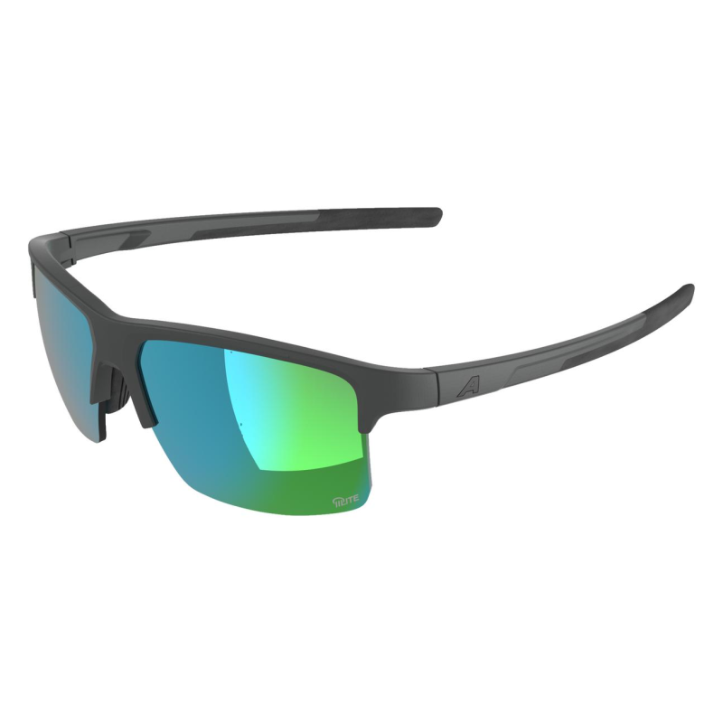 Alpina Eagle Q-lite - Γυαλιά ηλίου - Midnight Grey Matt/Green Mirror Lens