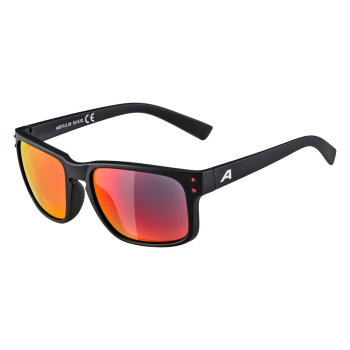 Alpina Kosmic - Γυαλιά ηλίου - Black Matt/Red Mirror Lens