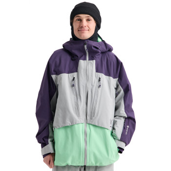 BURTON [ak] Swash 2 GORE‑TEX 2L - Ανδρικό snow Jacket - Nightshade Purple/Apparition Gray/Green Voltage