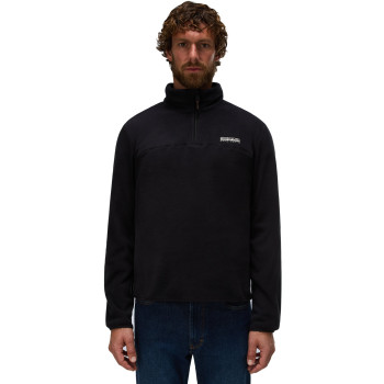 Napapijri Dergana Half-Zip Fleece - Ανδρική μπλούζα φλίς - Black Beauty
