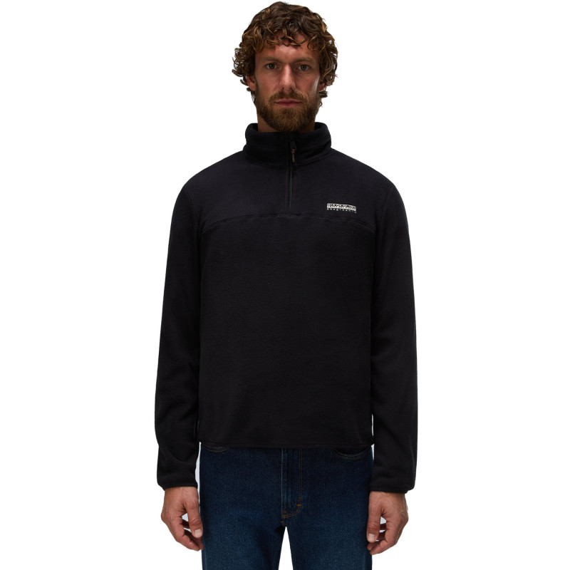 Napapijri Dergana Half-Zip Fleece - Ανδρική μπλούζα φλίς - Black Beauty