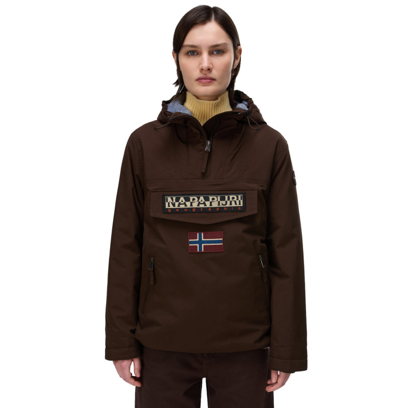 Napapijri Rainforest Pocket 4 Winter Anorak Jacket - Γυναικείο μπουφάν - Dark Brown
