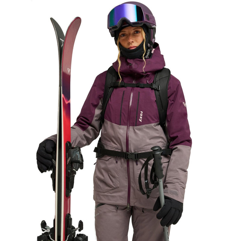Roxy GORE-TEX® Stretch Purelines insulated - Γυναικείο Mπουφάν Ski/Snowboard - Blackberry Wine