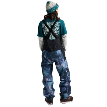 BURTON Women's Reserve 2L Bib Pants 20K Shell - Γυναικείο Bib παντελόνι snowboard - Crystal Dye / True Black