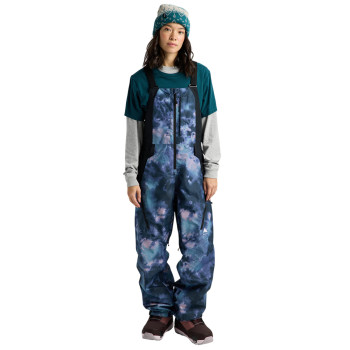BURTON Women's Reserve 2L Bib Pants 20K Shell - Γυναικείο Bib παντελόνι snowboard - Crystal Dye / True Black