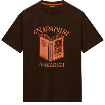 Napapijri Cabin Short-Sleeve T-Shirt - Ανδρικό T-Shirt - Dark Brown