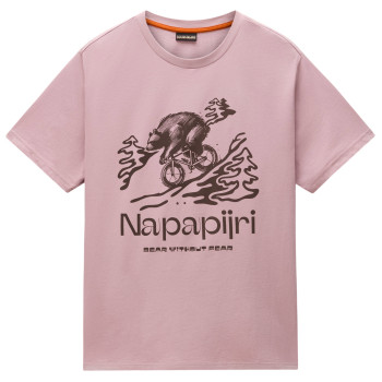 Napapijri Cabin Short-Sleeve T-Shirt - Ανδρικό T-Shirt - Pink