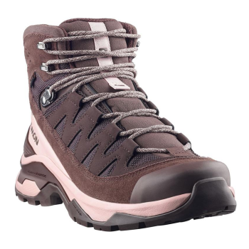 SALOMON Quest Echo Gore-tex - Γυναικεία Δερμάτινα μποτάκια πεζοπορίας - Black Coffee/Shadow Gray/Black