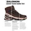 SALOMON Quest Echo Gore-tex - Γυναικεία Δερμάτινα μποτάκια πεζοπορίας - Black Coffee/Shadow Gray/Black