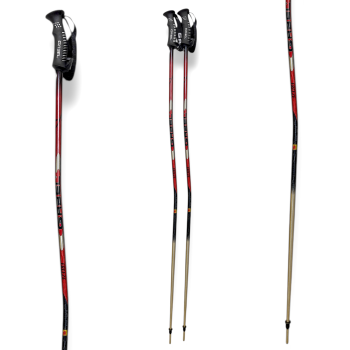 Gabel Freeze - Bent Racing Ski Poles - Red