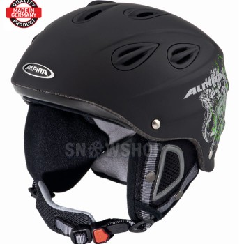ALPINA GRAP Helmet - Black Green matt