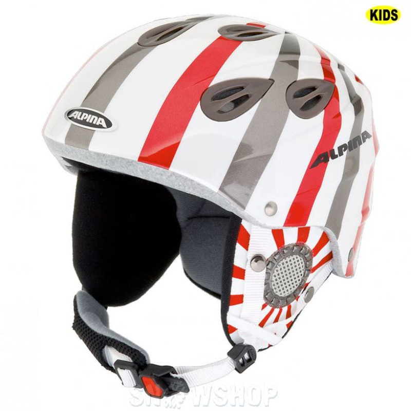 ALPINA GRAP Junior White stripe KID'S HELMET