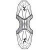 DEMON QUATTRO HYBRID SNOWBOARD PADS White