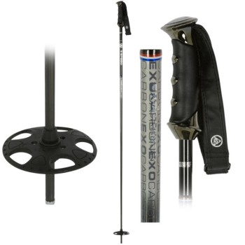K2 6 SPEED CARBON Ski Poles - Black