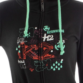 K2 CRYSTAL Black Women's Hoodie