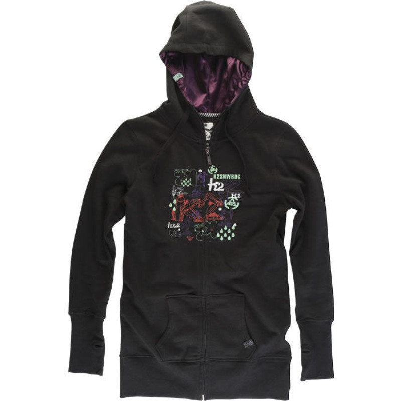 K2 CRYSTAL Black Women's Hoodie