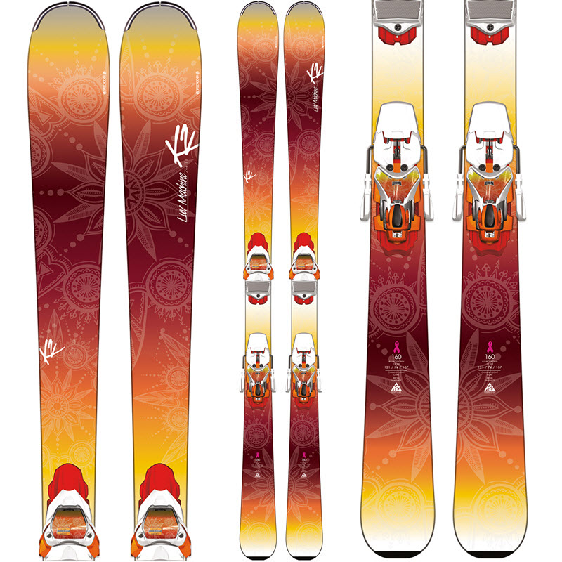 K2 LUV MACHINE 74 Ti Women Ski + MARKER ERC 11.0 TC
