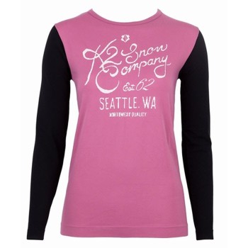 K2 PERFORMANCE Coral/Black 70040 Women's thermal LS shirt