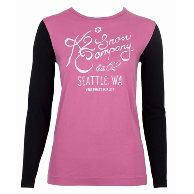 K2 PERFORMANCE Coral/Black 70040 Women's thermal LS shirt