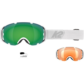K2 SOURCE SLICED WHITE Aurora+Amber Flash Goggles