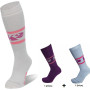 K2 THE JUVY SKI SOCKS Violet/Gray KID'S (2 PAIRS)