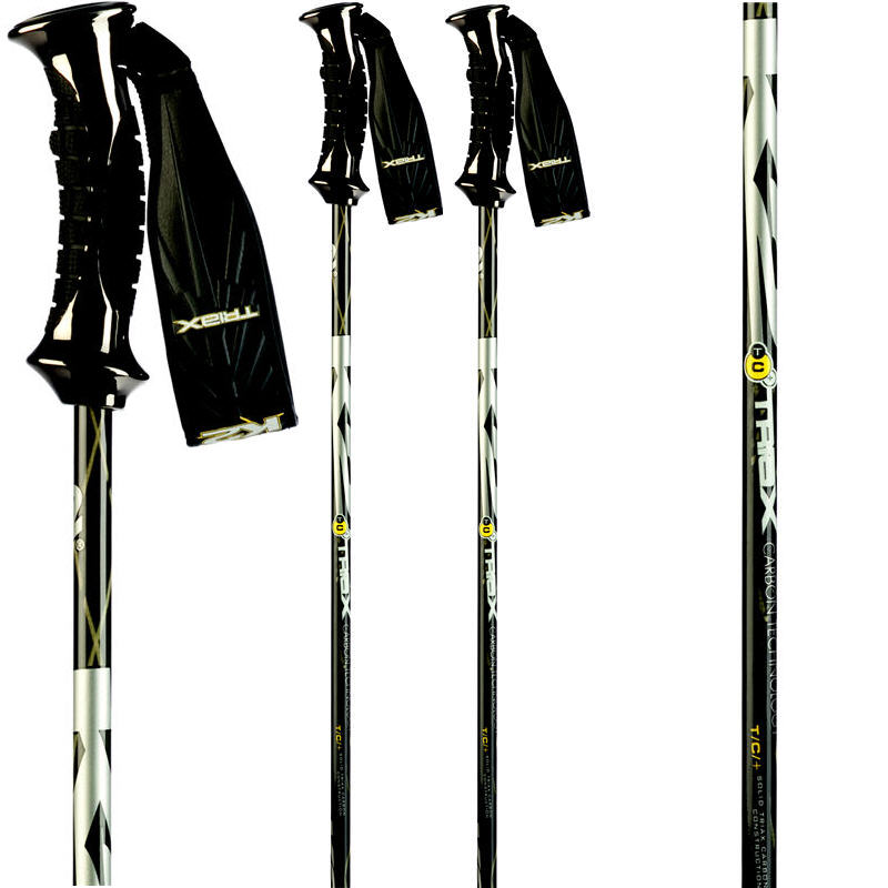 K2 TRIAX CARBON Yellow/Black Ski Poles