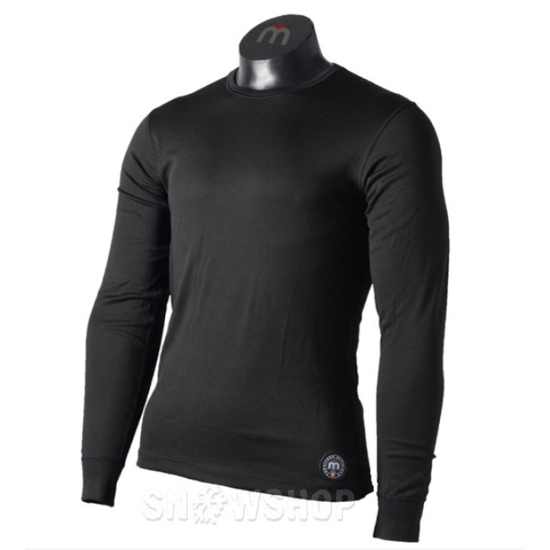 MICO 3601 Unisex long sleeves round neck shirt - Black