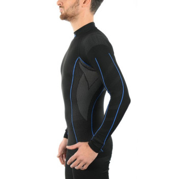 MICO 1790 BlacK/Cobalt SKINTECH Men's Thermal Underwear