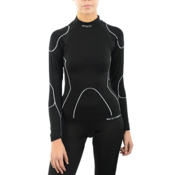 MICO 1841 Women's Long sleeve shirt Skintech Warm Skin- Black