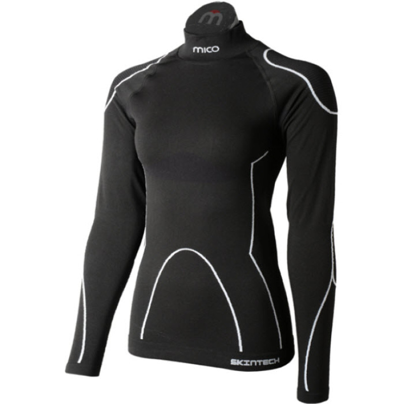MICO 1841 Women's Long sleeve shirt Skintech Warm Skin- Black