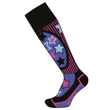 MICO 2696 Black Purple KID'S SKI SOCKS
