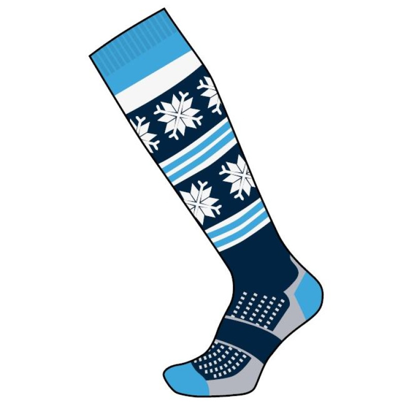 MICO 2696 Blue Kids Ski Socks