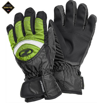 ZIENER LARGO GORE-TEX Black Grass Kids Ski Gloves