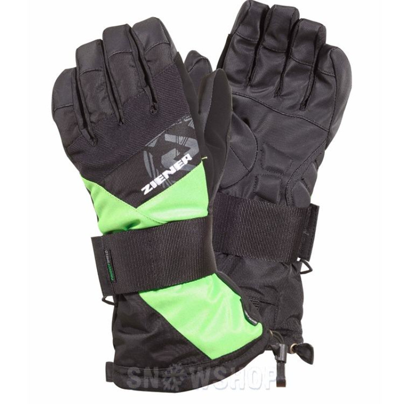 ZIENER MARSHALL AS Black Green SNOWBOARD Gloves