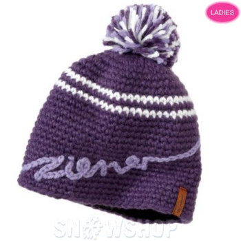 ZIENER TILANA Dark purple WOMEN'S BEANIE
