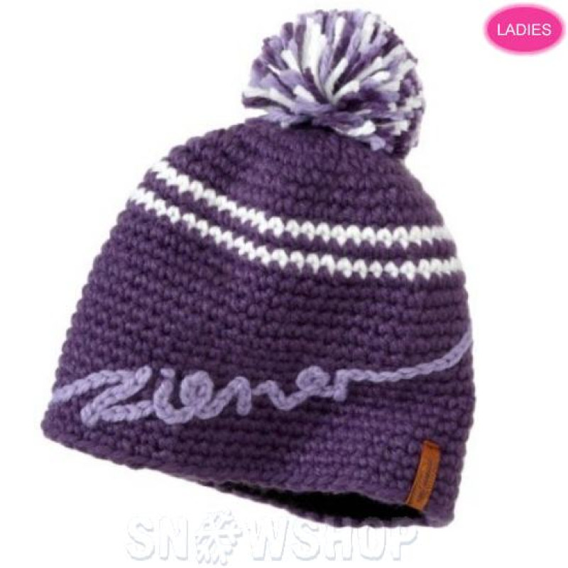 ZIENER TILANA Dark purple WOMEN'S BEANIE
