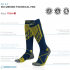 P.A.C. SK 6.2 Merino Technical Pro - Kάλτσες  Ski/Snowboard - Navy/Yellow